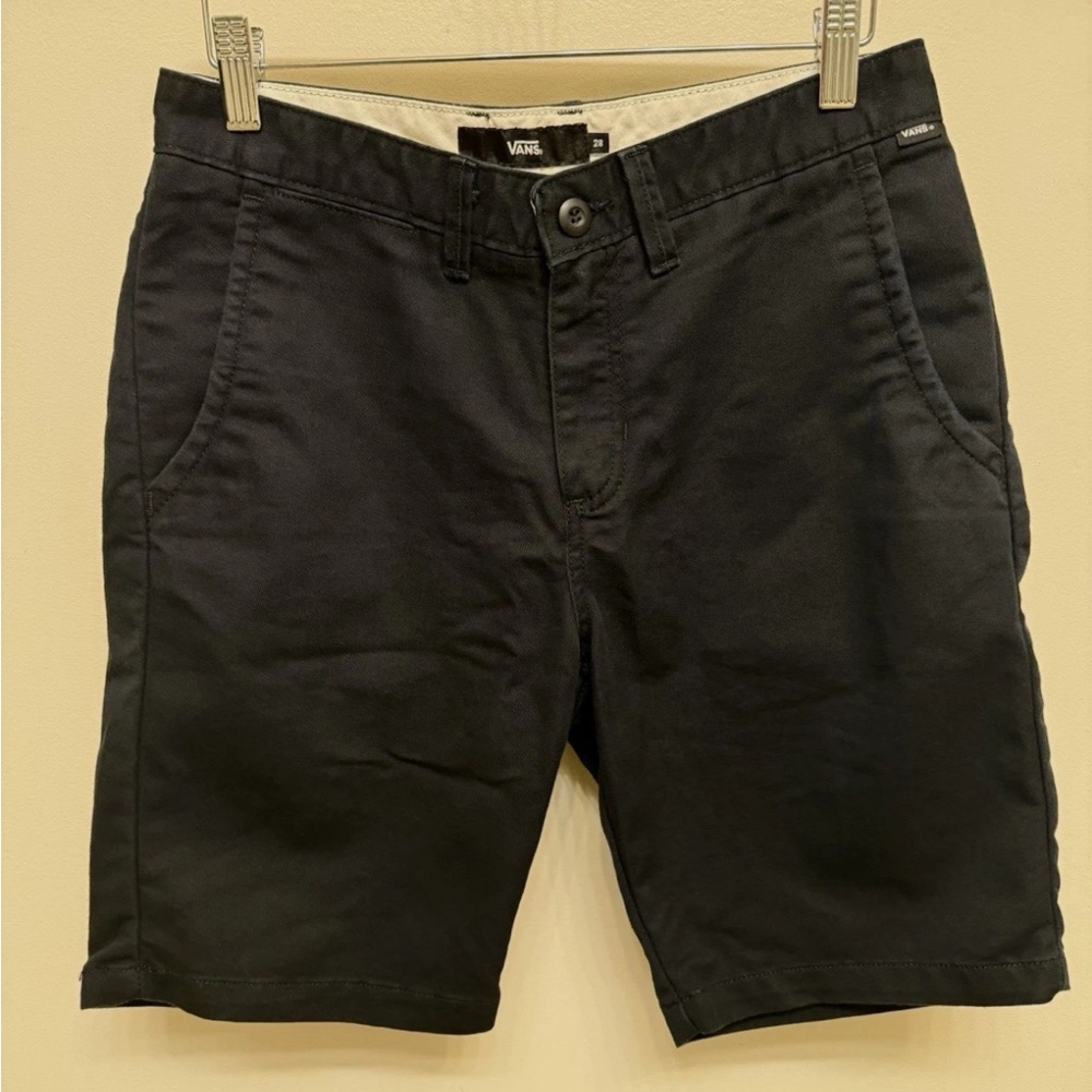 Vans shorts size 28 mens skate black casual cotton blend